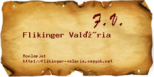Flikinger Valéria névjegykártya